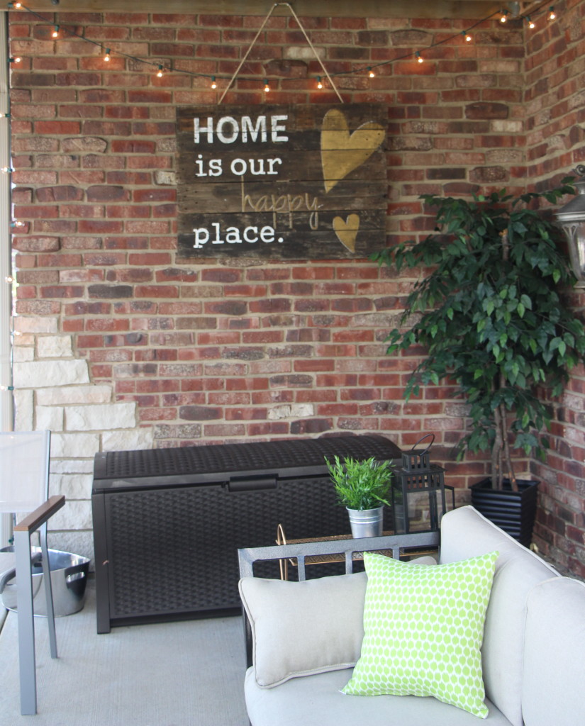Outdoor oasis | DIY pallet sign project | how to make a pallet sign | This is our Bliss