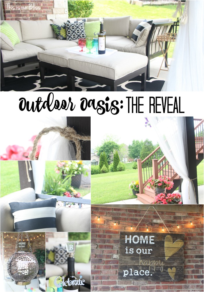 outdoor oasis - the reveal - outdoor backyard patio - thisisourbliss.com