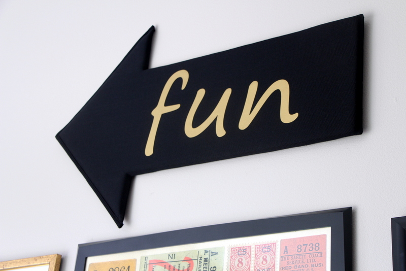 DIY Fun Arrow | DIY Playroom Decor | This is our Bliss | www.thisisourbliss.com