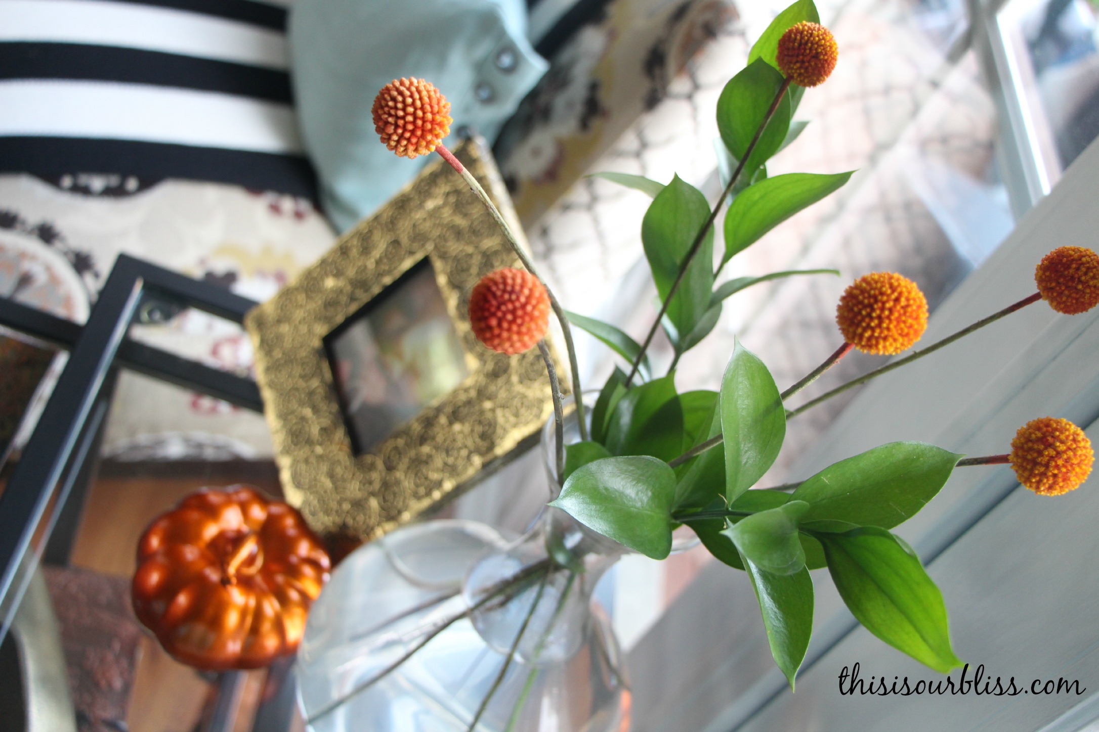 Fresh Fall flowers - Simple touches for a Mini Fall Home Tour - This is our Bliss