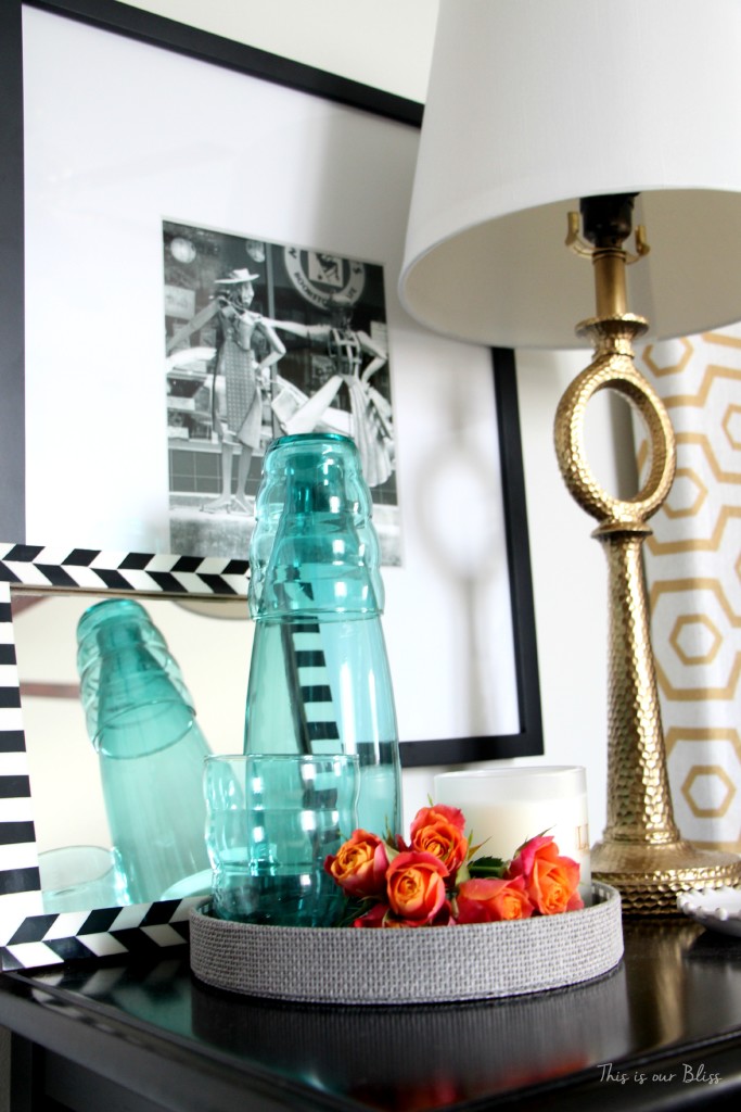guestroom revamp - bedside table - gold - This is our Bliss