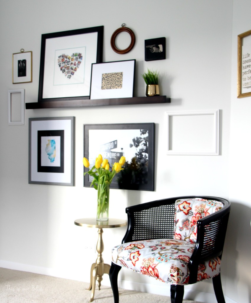 Guestroom revamp - gallery wall - picture ledge - minted - This is our Bliss