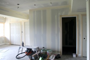 basement progress - drywall and taping - This is our Bliss