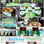 1st birthday par-tee! - golf-themed birthday party - club sandwiches - yogurt par-fait bar - golf cookies - This is our Bliss