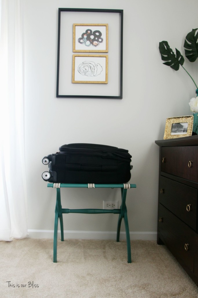 Great Find + Quick Fix #3 [Guestroom luggage rack] - This is our Bliss