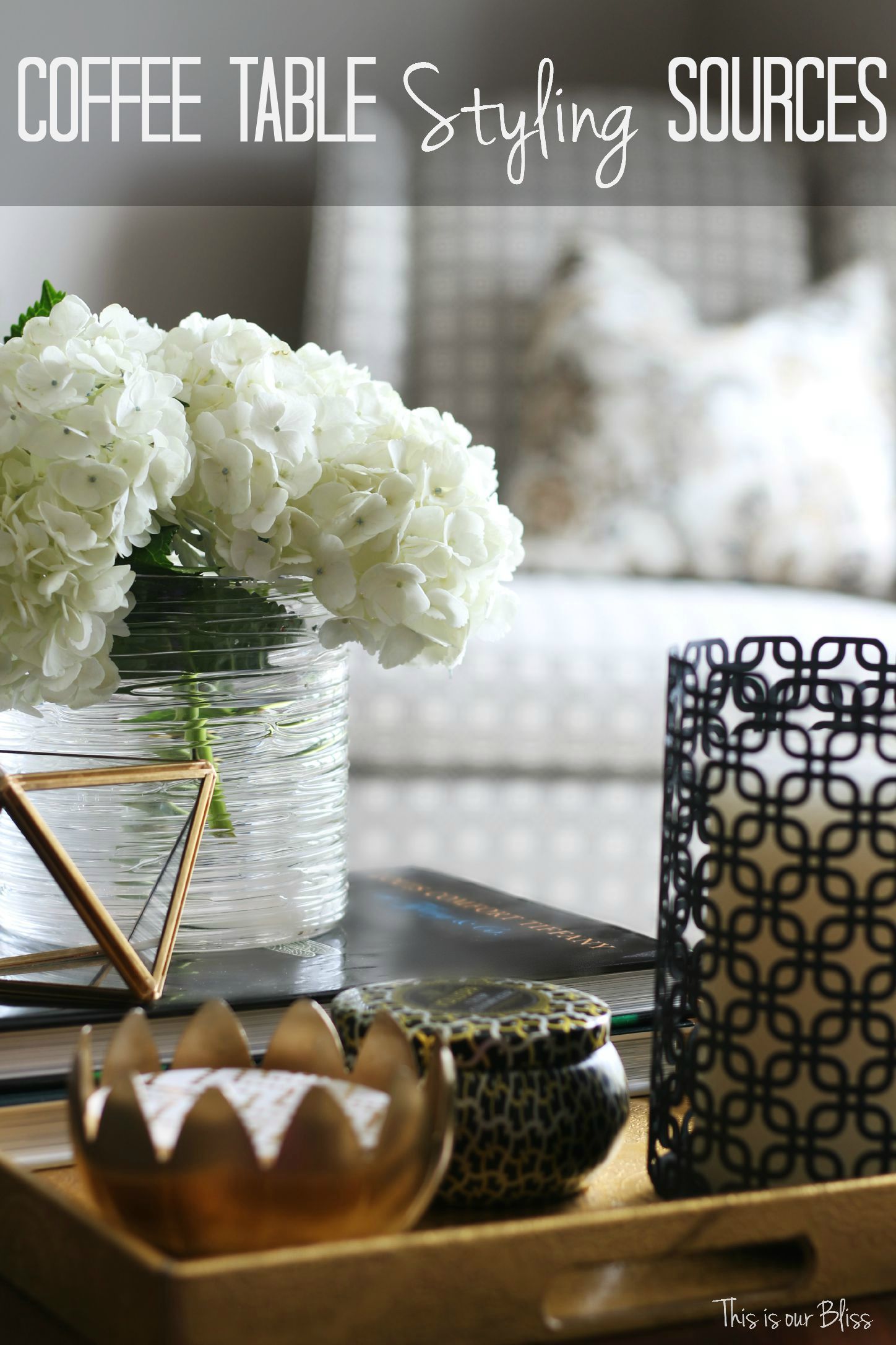 How to style a coffee table - sources - coffee table styling - elements of a well-styled coffee table - Back to Basics - This is our Bliss