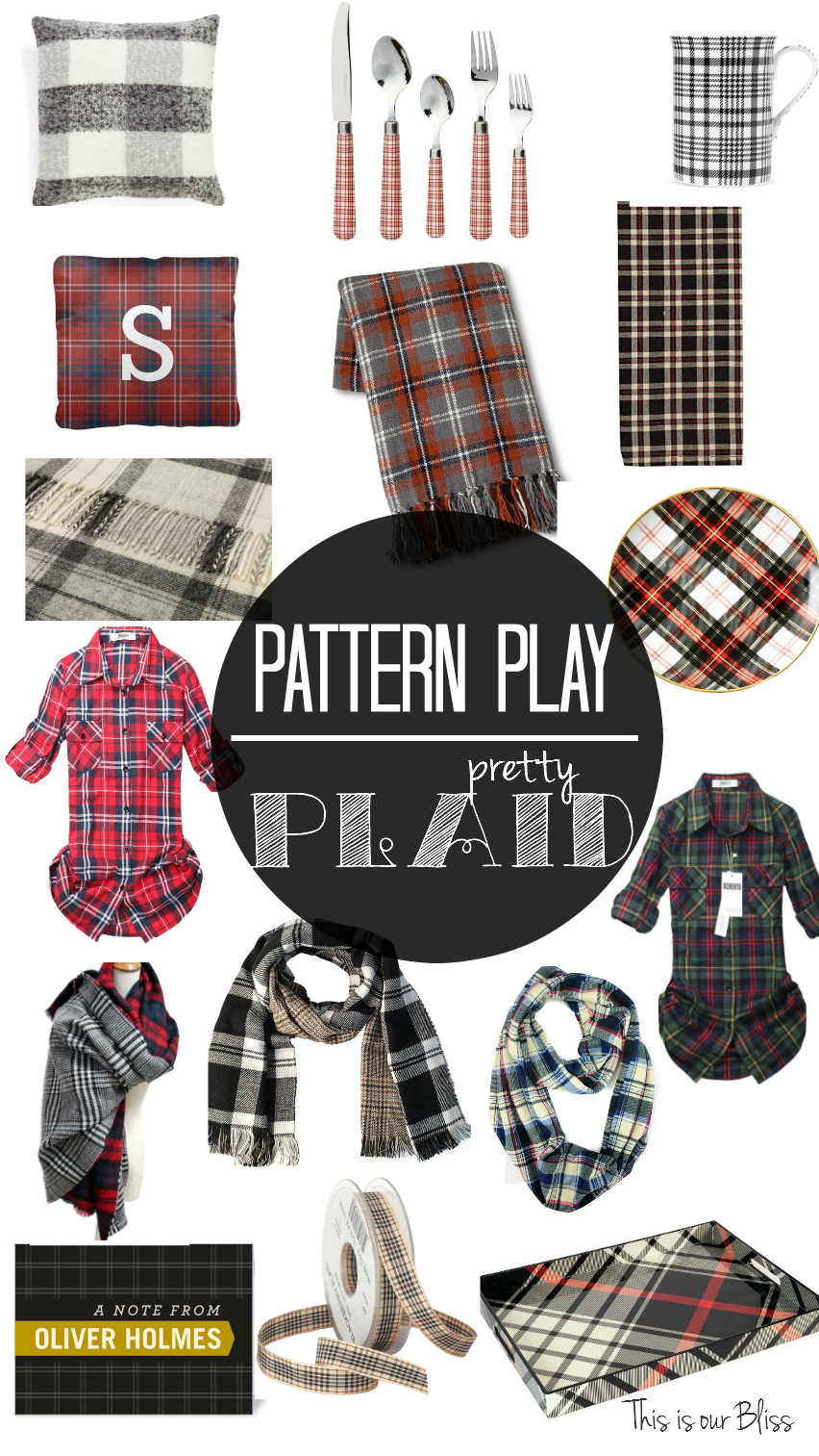 Pattern play pretty plaid fall plaid round up for the home and closet 1 This is our Bliss