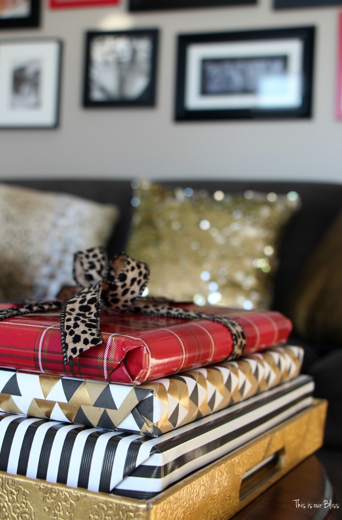 easy christmas decorating - wrapped coffee table books 1 - This is our Bliss