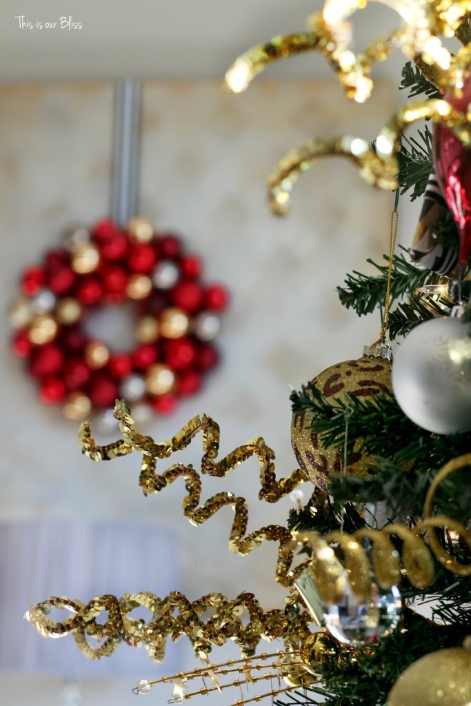 My Home Style Christmas tree edition - bold neutral glam - gold sequin tree picks - thisisourbliss.com