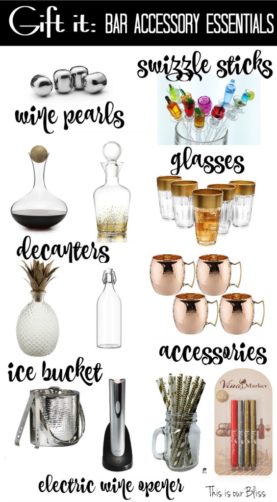 bar accessory gift guide - cocktail gift guide - this is our Bliss