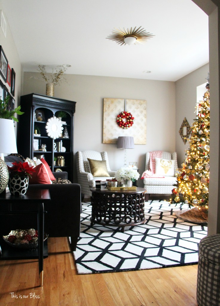 formal living room christmas decor - 12 days of christmas tour of homes - blogger holiday tour - This is our Bliss