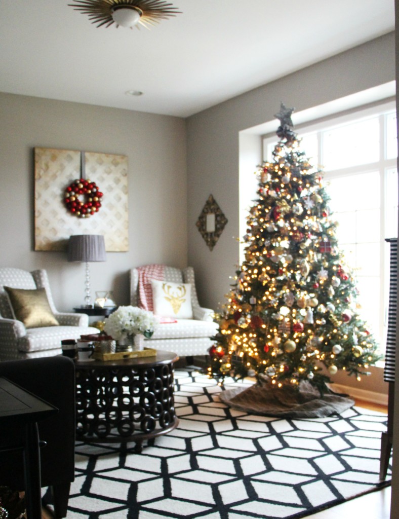formal living room tree - bold neutral glam - thisisourbliss.com