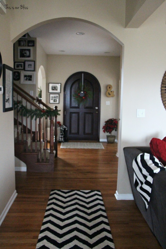 holiday home tour - entryway - front door - This is our Bliss