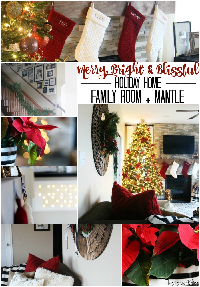 merry bright and blissful holiday home - warm and cozy family room - thisisourbliss.com