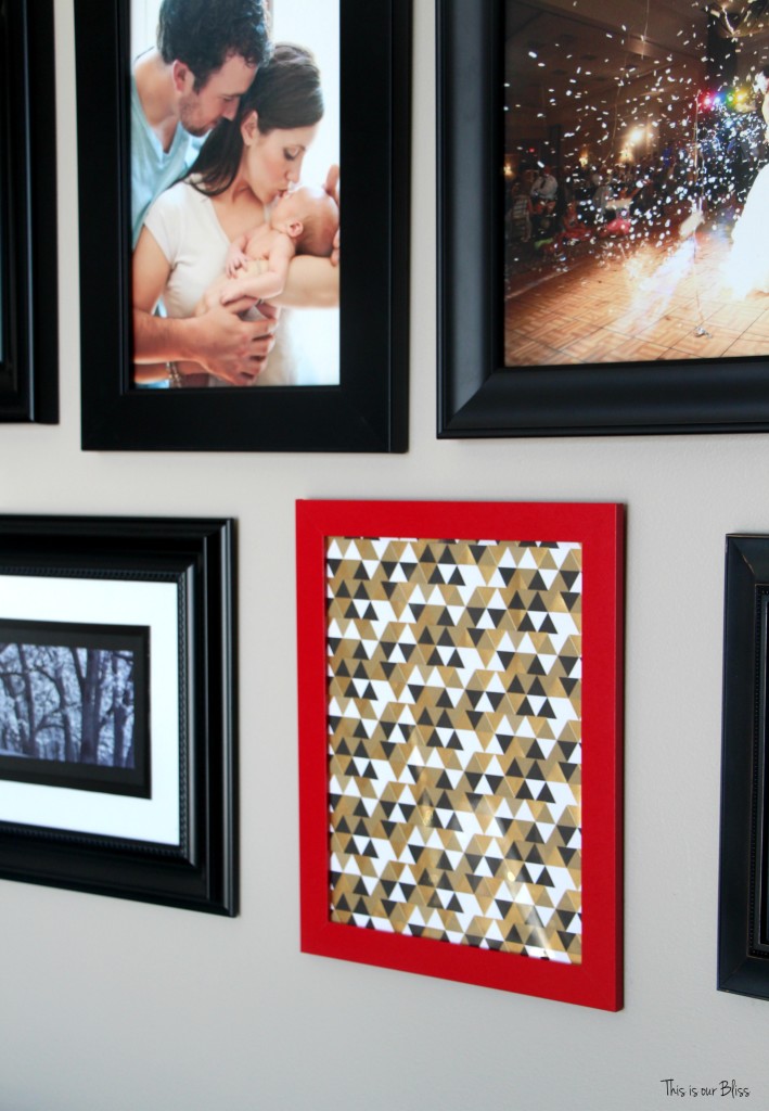 holiday gallery wall red, black, white and gold gallery wall living room gallery wall This is our Bliss www.thisisourbliss.com