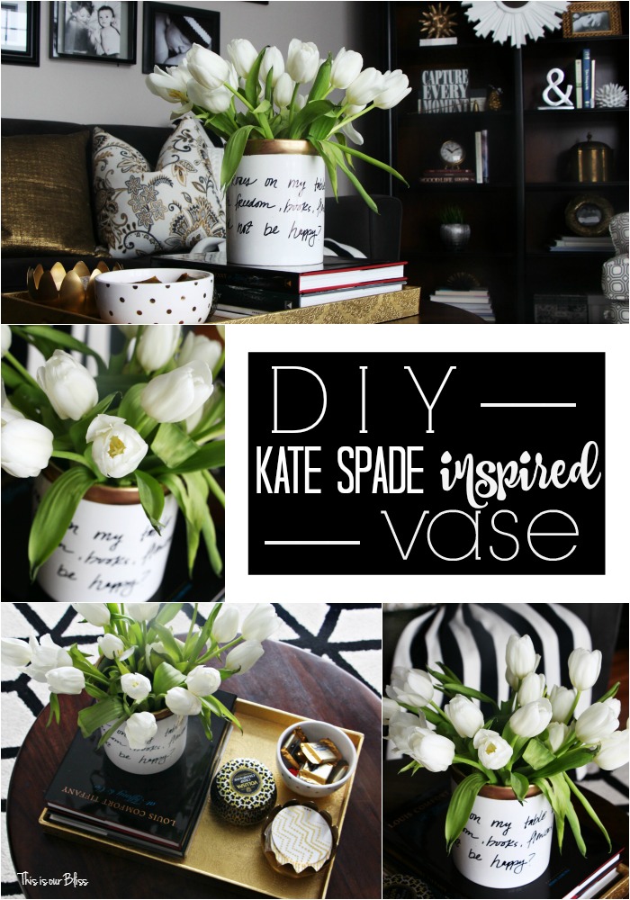 DIY Kate Spade inspired vase Knock it off DIY Challenge Kate spade daisy place vase inspired vase This is our Bliss