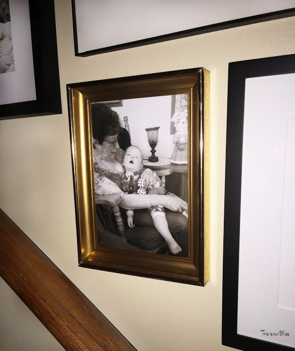 Grandma & Henry on stairway gallery wall - This is our Bliss