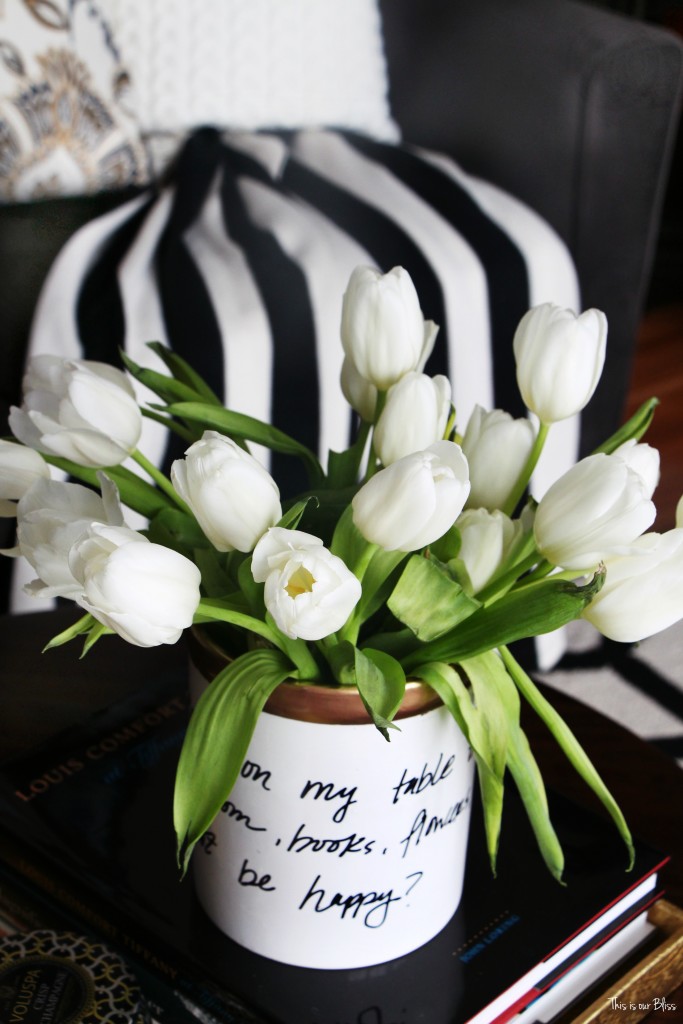 How to DIY a Kate Spade vase how to create a Kate spade inspired vase - daisy place vase Knock it off DIY challenge This is our Bliss www.thisisourbliss.com