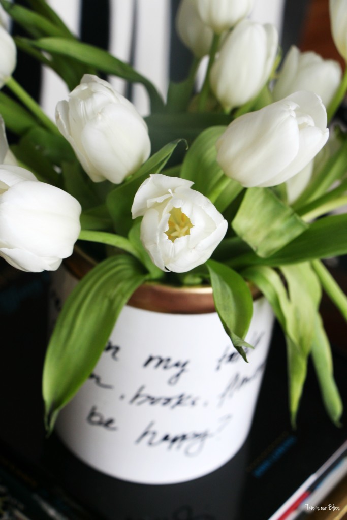 How to DIY your own Kate Spade vase how to create a Kate spade inspired vase - daisy place vase Knock it off DIY challenge This is our Bliss www.thisisourbliss.com