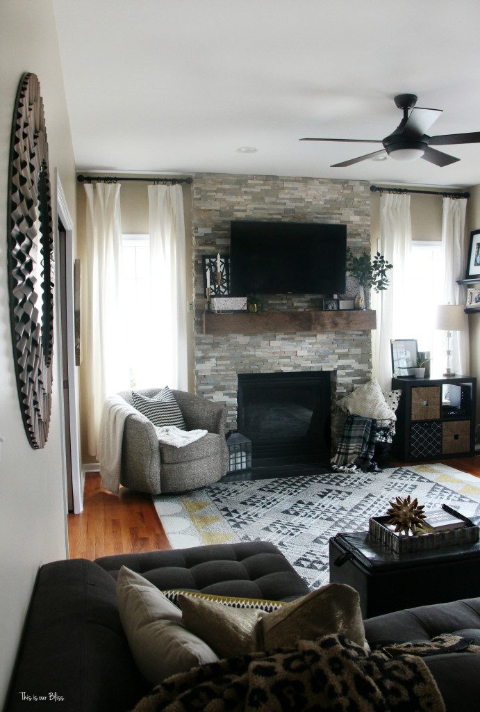 How to style a mantle modern rustic family room This is our Bliss