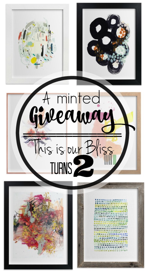 A minted giveaway | This is our Bliss turns 2 | 2 year bloggiversary || www,thisisourbliss.com