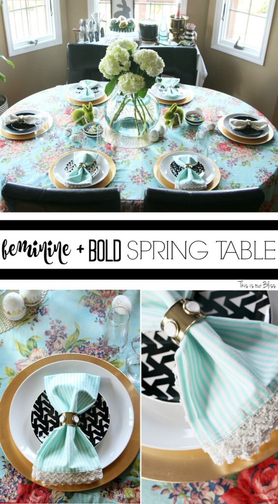 Spring Tablescape Easter table feminine & bold spring decor This is our Bliss