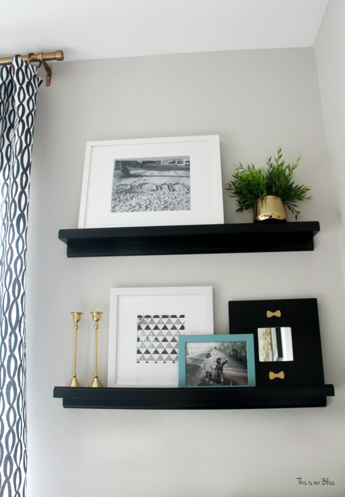 Anthropologie inspired frame black and white frame with gold bows 1 This is our Bliss