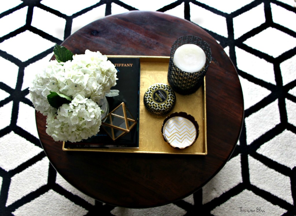 living room rug | bold black and white geometric area rug | This is our Bliss