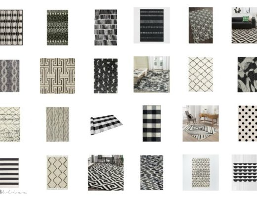 Where to buy black and white rugs for your home - 40+ Black and White Rugs for any room in your home - where to buy bold black and white rugs - This is our Bliss