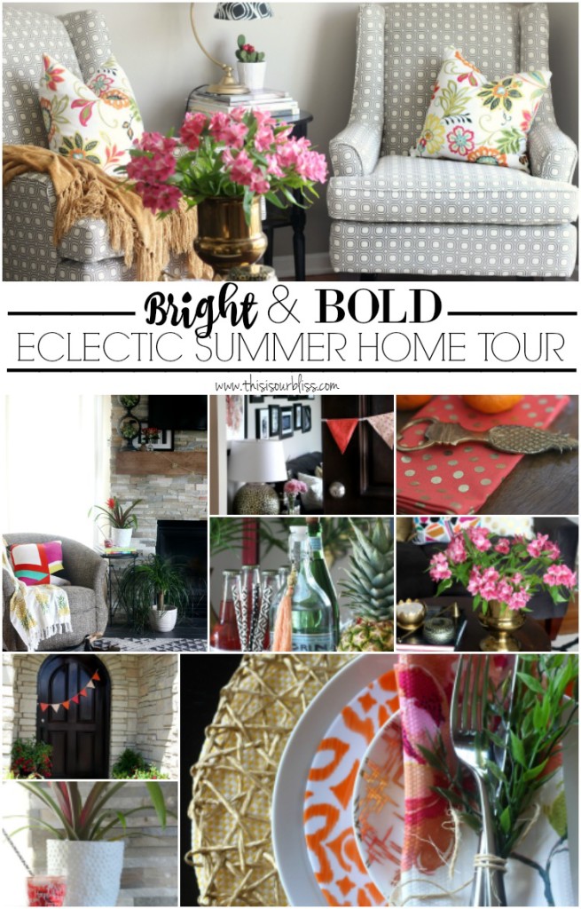 Bright & Bold Eclectic Summer Home Tour | summer styled home | This is our Bliss | www.thisisourbliss.com