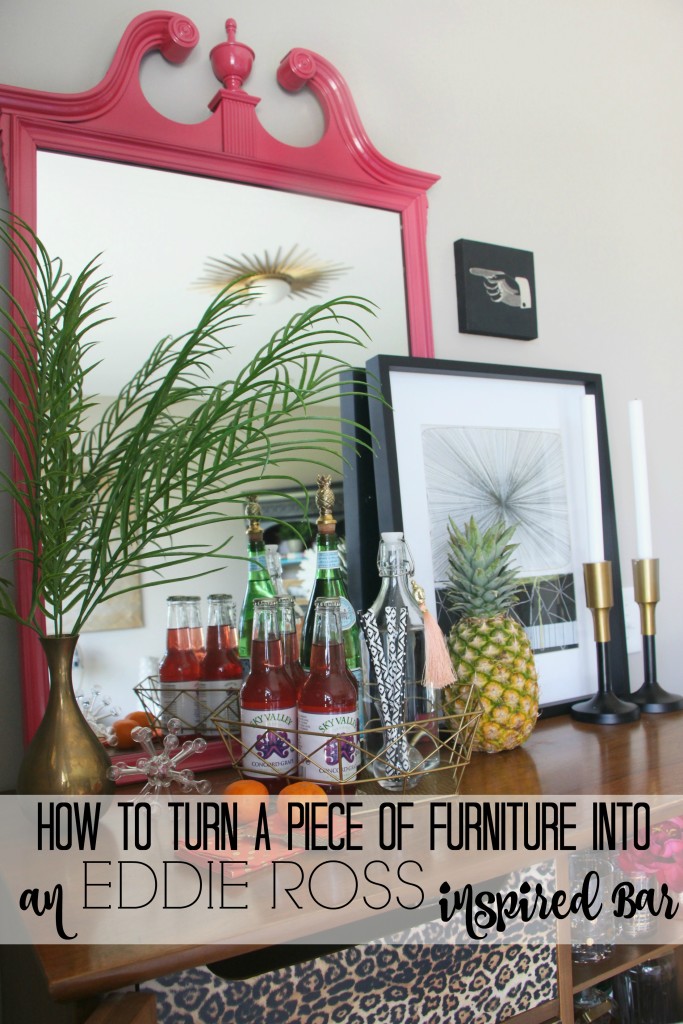 How to turn furniture into indoor Bar | Eddie Ross Style Inspired by DIY Indoor Summer Bar car styling dresser upcycle leopard This is our Bliss