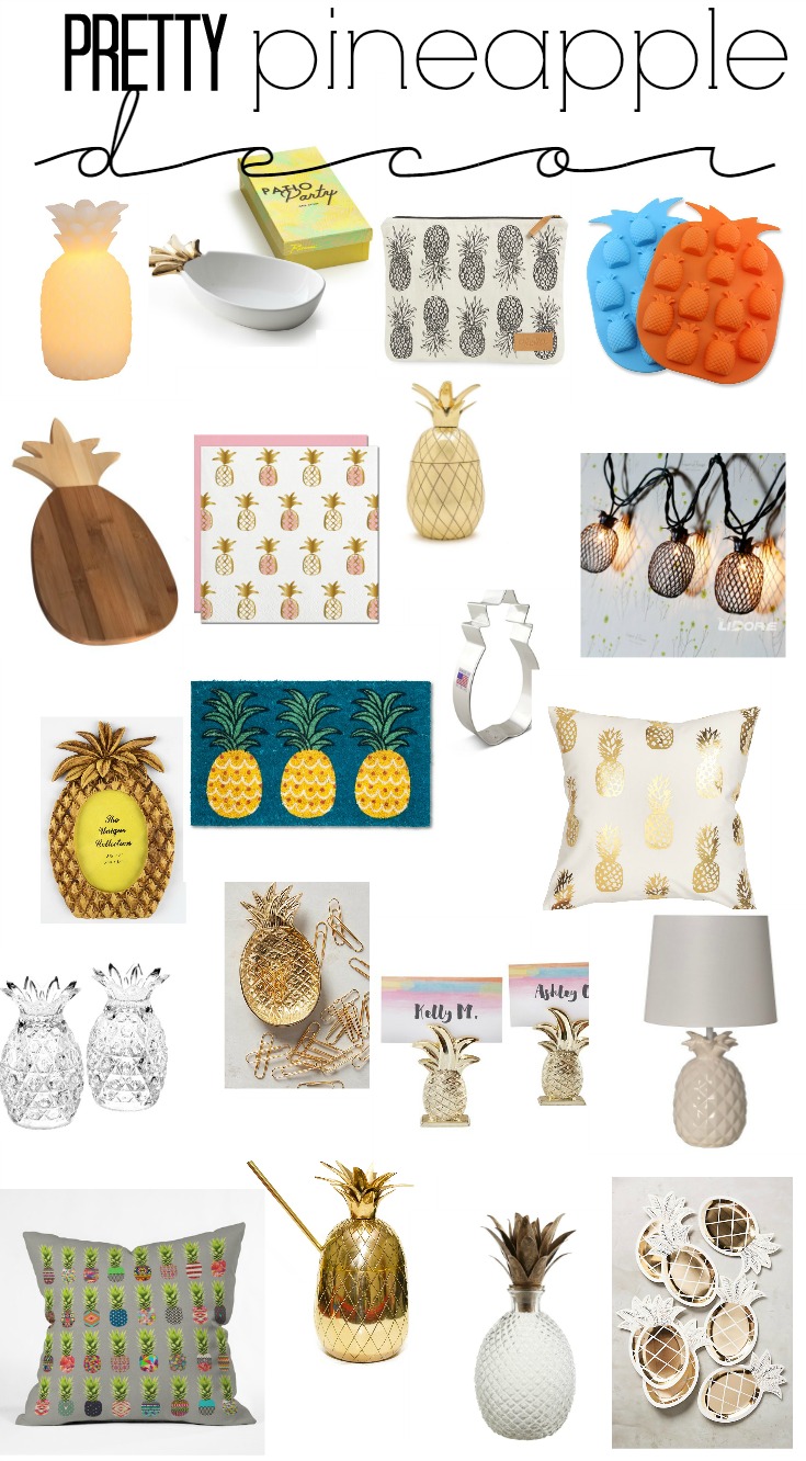 pretty pineapple decor - summer styling - pineapple home decor - This is our Bliss - www.thisisourbliss.com