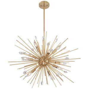 The perfect gold chandelier for a glam contemporary dining space! | This is our Bliss | www.thisisourbliss.com