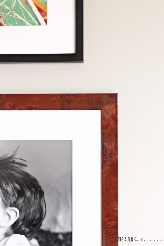 Gorgeous custom frames by Framebridge | Big Boy Room Gallery Wall | This is our Bliss | www.thisisourbliss.com