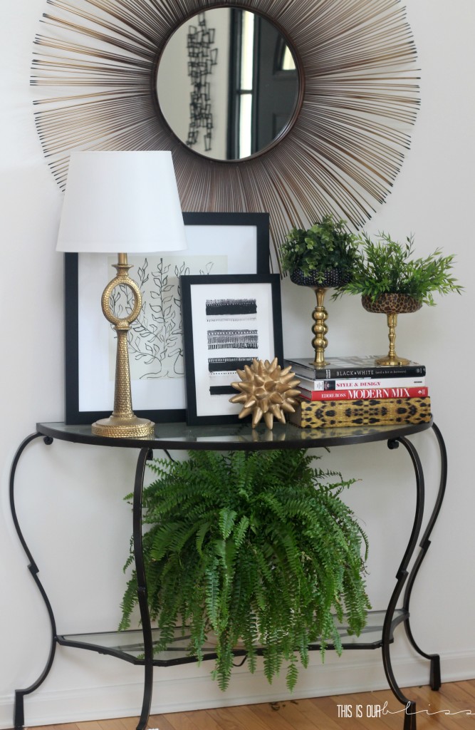Patterned & Brass Faux Planter stands | Swap It Like Its Hot | This is our Bliss