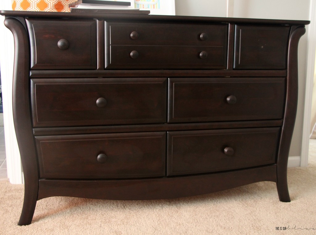 DIY dresser update before | This is our Bliss | www.thisisourbliss.com