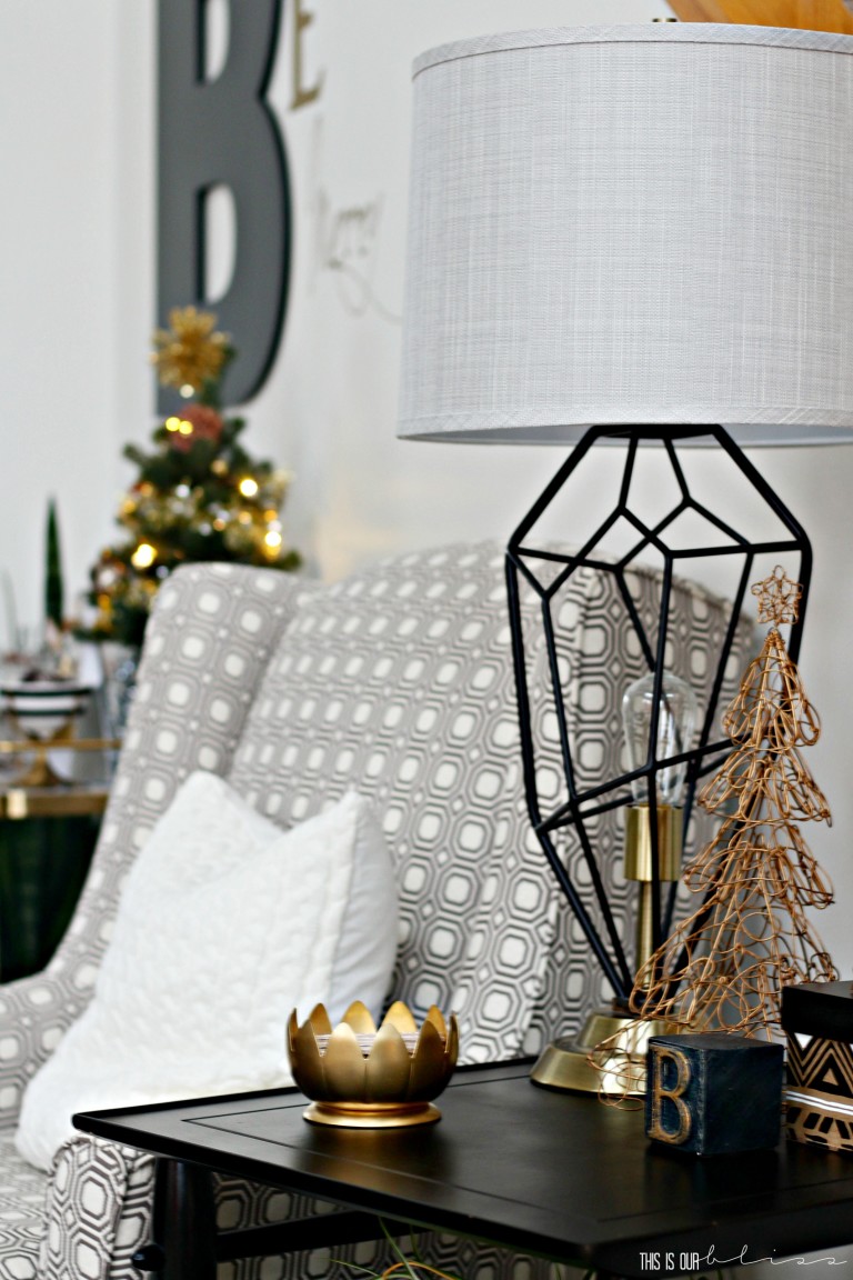 A Merry and Metallic Christmas Living Room 2016 | This is our Bliss