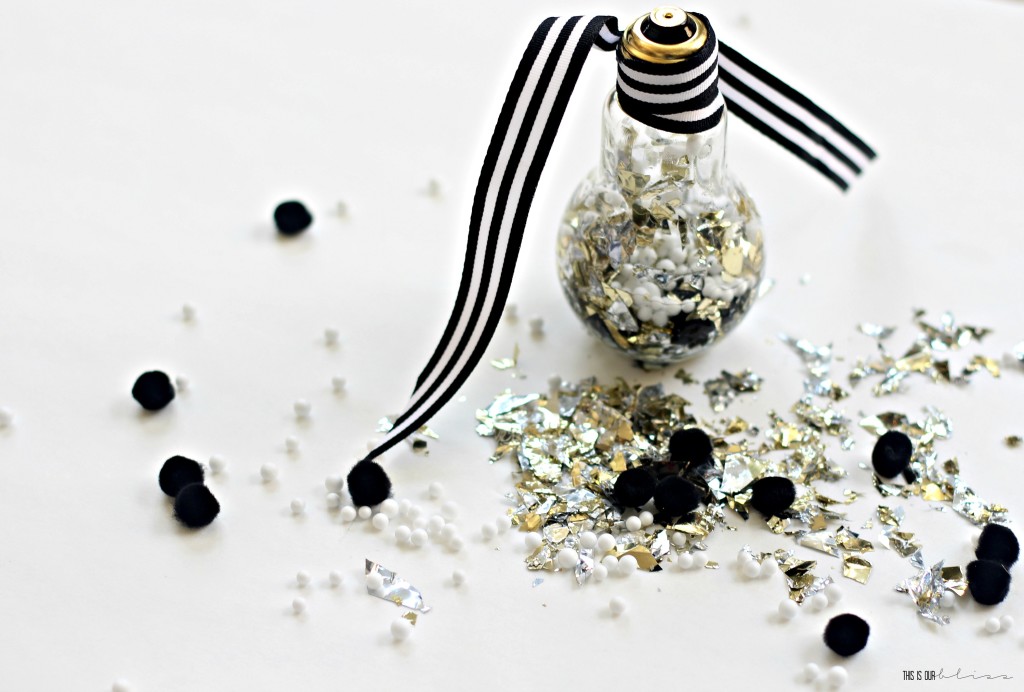 Eclectic Ornaments of Christmas Hop | DIY Foil Confetti & Pom Pom Filled Ornament | This is our Bliss | www.thisisourbliss.com