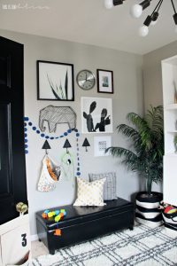 Stylish and Bold Modern Playroom Reveal | New Year New Room Refresh Challenge | Modern Safari with Neutral decor | This is our Bliss