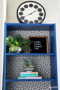 IKEA Hack! DIY Billy Bookcase Makeover with Paint & Removable wallpaper! | This is our Bliss