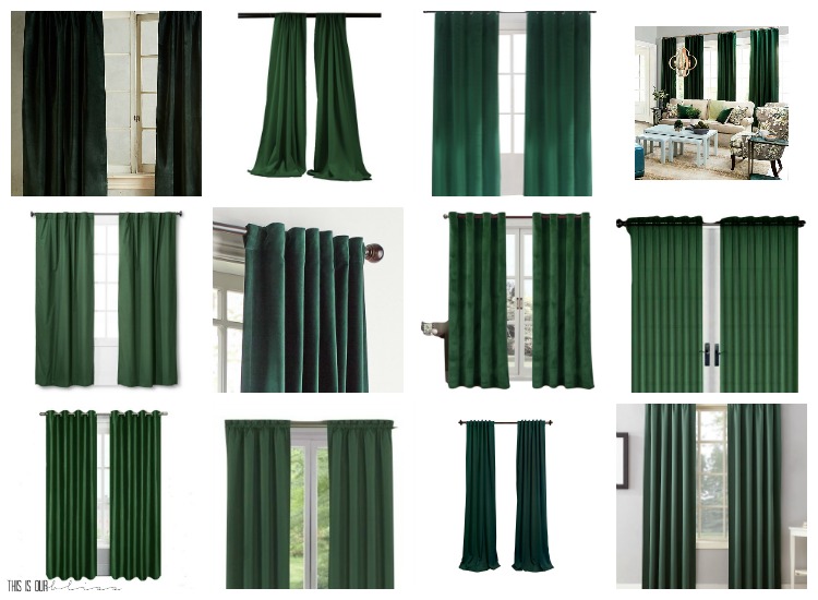 Drop dead gorgeous dark green drapes curtains for your home - This is our Bliss
