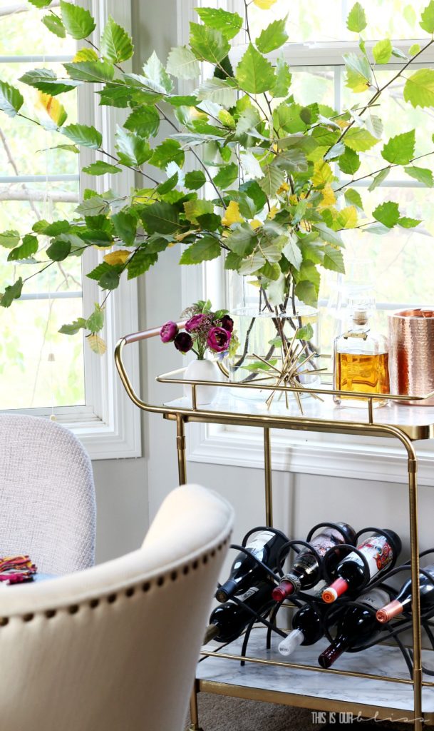 High-Style, No-Fuss Fall Bar Cart | This is our Bliss