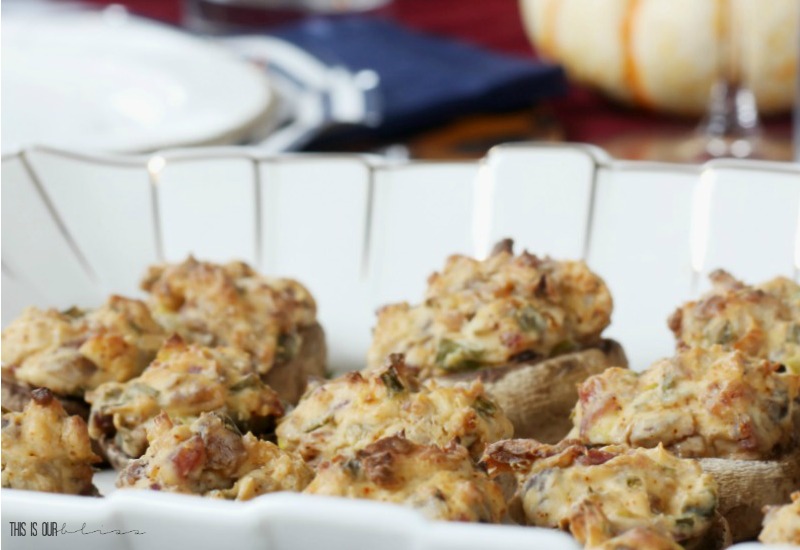 Bacon Stuffed Mushrooms - the best appetizer ever! Perfect for your holiday menu! #holidayappetizer #stuffedMushrooms
