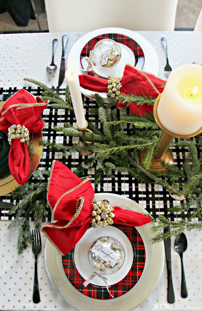 Bright Bold & Festive Christmas Tablescape - DIY Holiday Table in the Dining Room