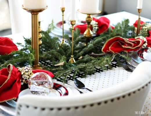 Bright Bold & Festive Christmas Tablescape - DIY Holiday Table in the Dining Room