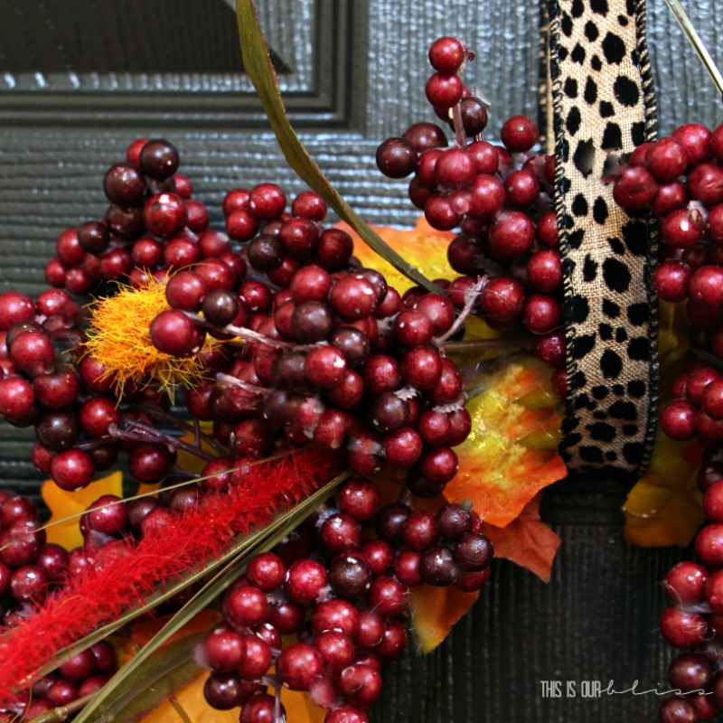 autumn leaf and berry wreath featured image