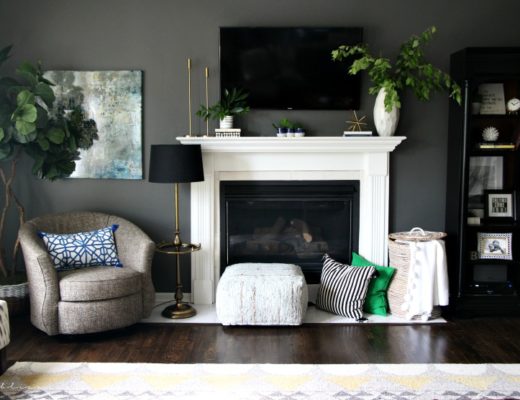 Blue and Fresh Greens Simple Summer Mantel decor - This is our Bliss