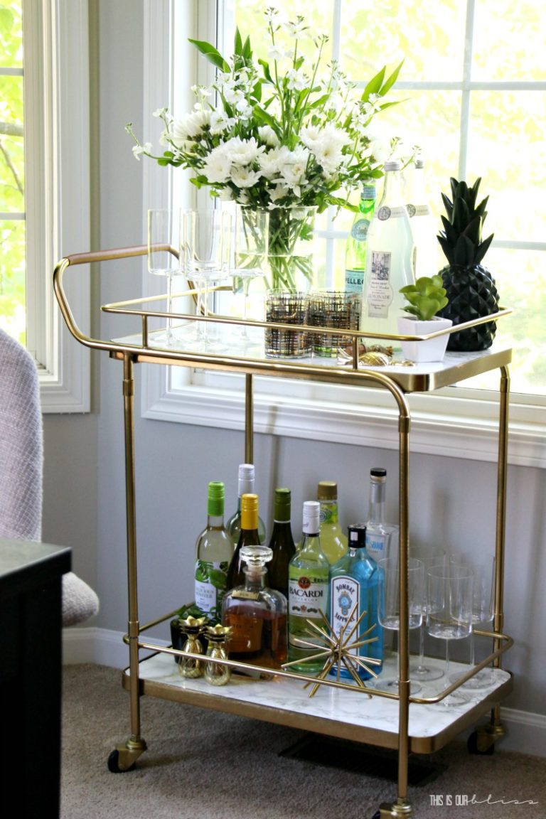 How to Style a Bar Cart for Summer // This is our Bliss