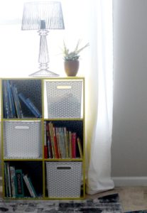 DIY yellow bookcase makeover - big boy room update - This is our Bliss