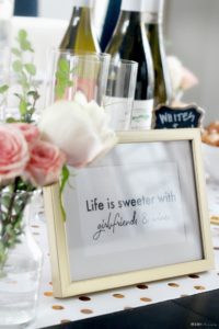 Life is sweet with girlfriends and wine - Wine Tasting party ideas - Galentine's Day party - Girls night in tips - This is our Bliss